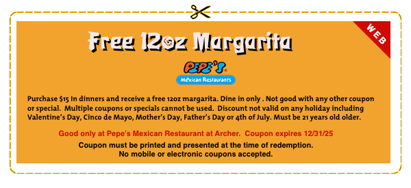 Free margarita